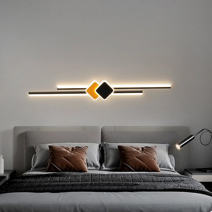 Modern Minimalist Aluminum Long Strip Linear Bar LED Wall Sconce Lamp For Dining Room