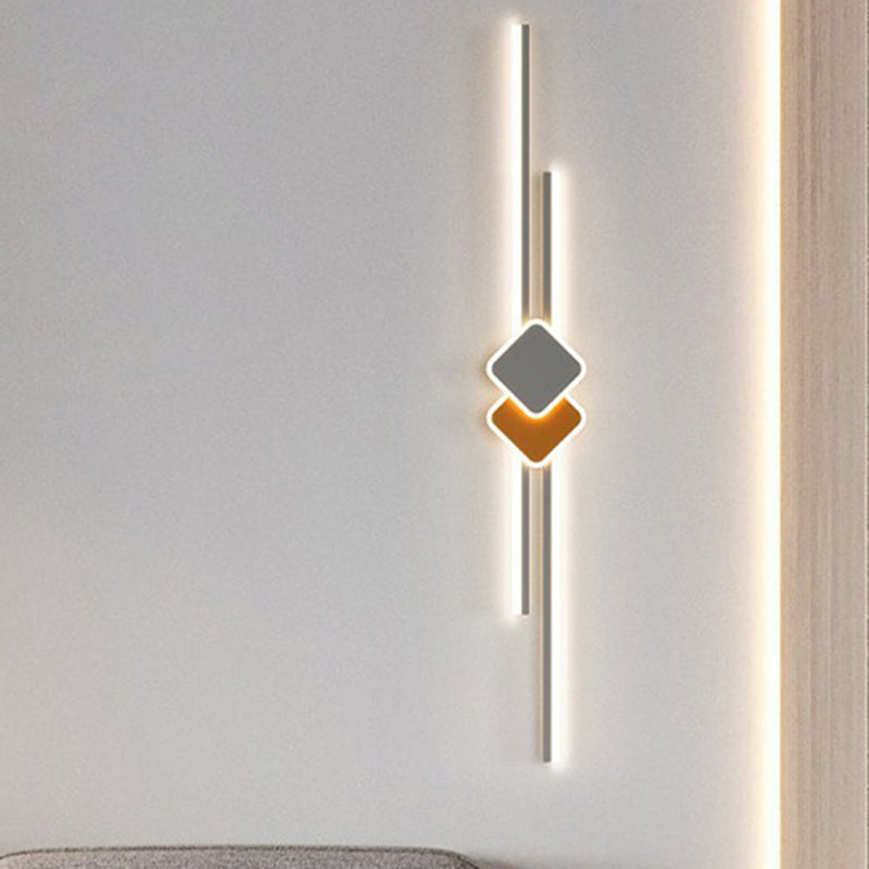 Modern Minimalist Aluminum Long Strip Linear Bar LED Wall Sconce Lamp For Dining Room
