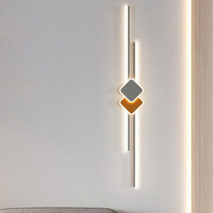 Modern Minimalist Aluminum Long Strip Linear Bar LED Wall Sconce Lamp For Dining Room