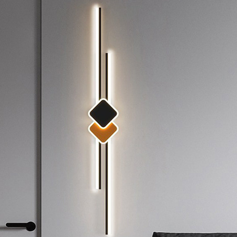 Modern Minimalist Aluminum Long Strip Linear Bar LED Wall Sconce Lamp For Dining Room