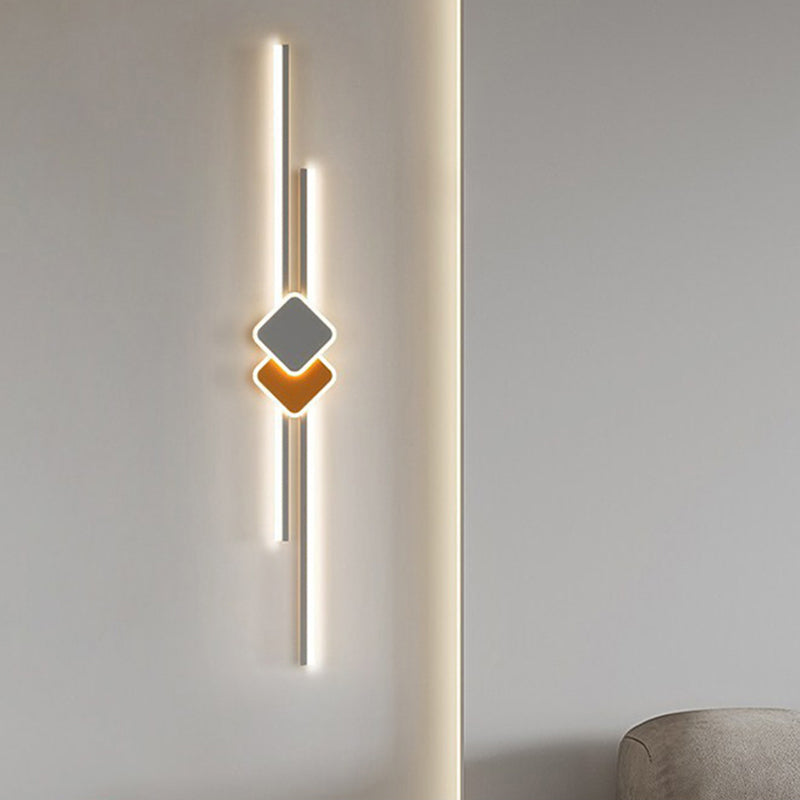 Modern Minimalist Aluminum Long Strip Linear Bar LED Wall Sconce Lamp For Dining Room