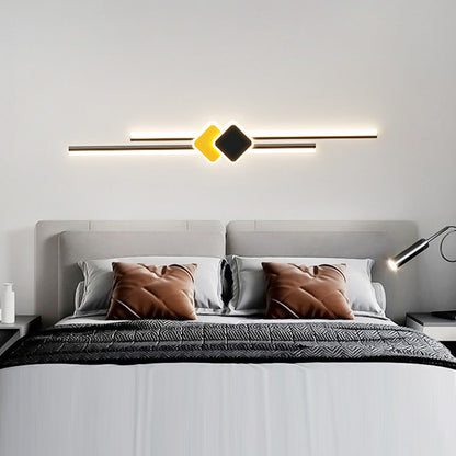 Modern Minimalist Aluminum Long Strip Linear Bar LED Wall Sconce Lamp For Dining Room