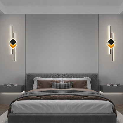 Modern Minimalist Aluminum Long Strip Linear Bar LED Wall Sconce Lamp For Dining Room