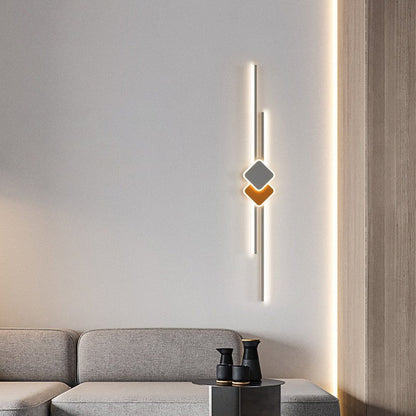 Modern Minimalist Aluminum Long Strip Linear Bar LED Wall Sconce Lamp For Dining Room