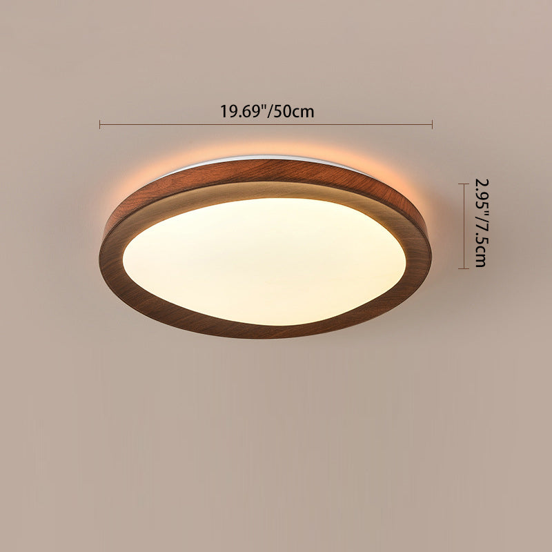 Contemporary Simplicity Iron Acrylic Round LED Flush Mount Ceiling Light For Bedroom