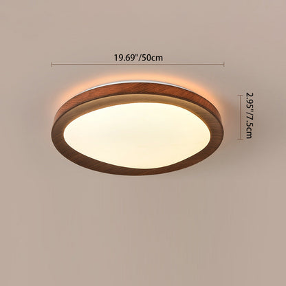 Contemporary Simplicity Iron Acrylic Round LED Flush Mount Ceiling Light For Bedroom