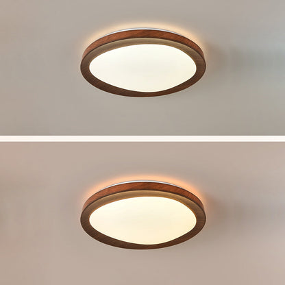 Contemporary Simplicity Iron Acrylic Round LED Flush Mount Ceiling Light For Bedroom