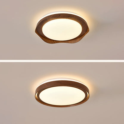 Contemporary Simplicity Iron Acrylic Round LED Flush Mount Ceiling Light For Bedroom