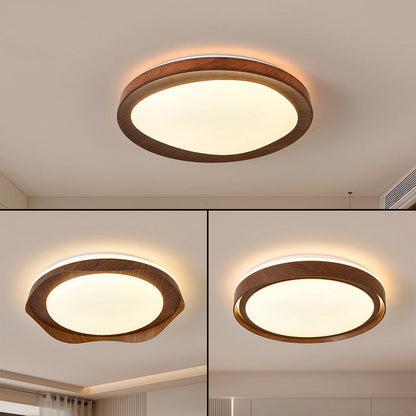 Contemporary Simplicity Iron Acrylic Round LED Flush Mount Ceiling Light For Bedroom