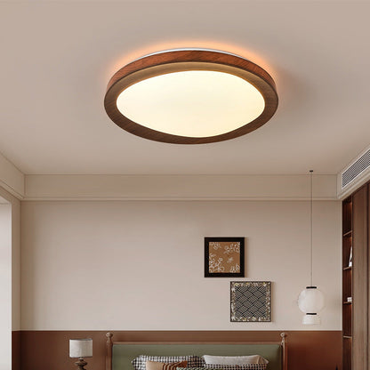 Contemporary Simplicity Iron Acrylic Round LED Flush Mount Ceiling Light For Bedroom