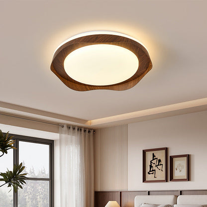 Contemporary Simplicity Iron Acrylic Round LED Flush Mount Ceiling Light For Bedroom