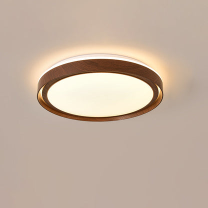 Contemporary Simplicity Iron Acrylic Round LED Flush Mount Ceiling Light For Bedroom