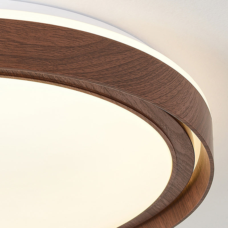 Contemporary Simplicity Iron Acrylic Round LED Flush Mount Ceiling Light For Bedroom