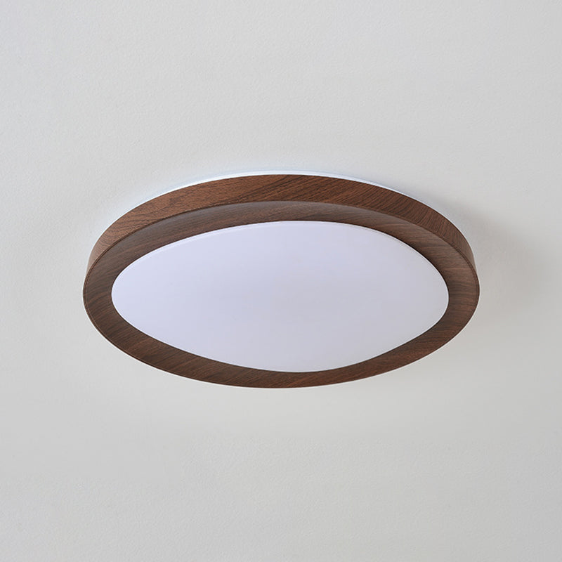 Contemporary Simplicity Iron Acrylic Round LED Flush Mount Ceiling Light For Bedroom