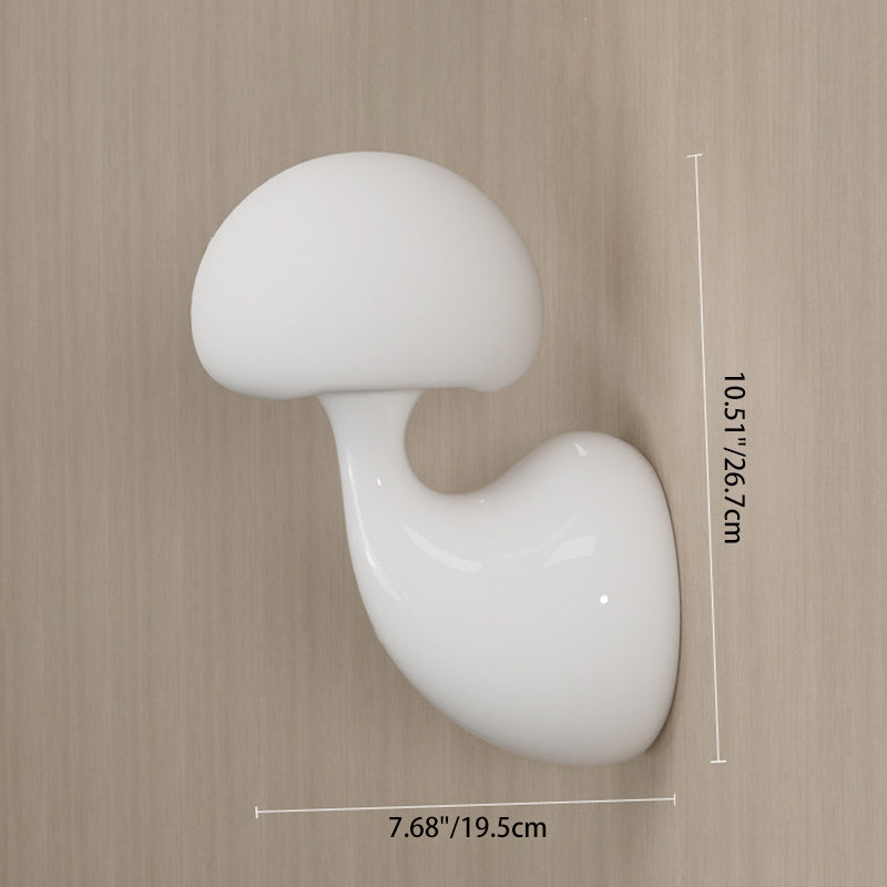 Contemporary Creative Ceramic Mushroom 1-Light Wall Sconce Lamp For Dining Room
