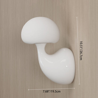Contemporary Creative Ceramic Mushroom 1-Light Wall Sconce Lamp For Dining Room