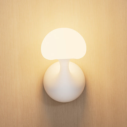 Contemporary Creative Ceramic Mushroom 1-Light Wall Sconce Lamp For Dining Room