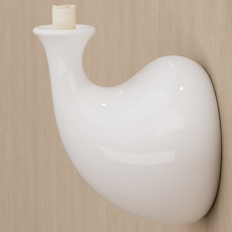 Contemporary Creative Ceramic Mushroom 1-Light Wall Sconce Lamp For Dining Room