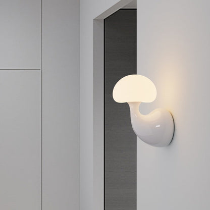 Contemporary Creative Ceramic Mushroom 1-Light Wall Sconce Lamp For Dining Room