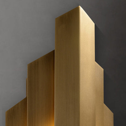Contemporary Luxury Iron Geometric Rectangle Stitching 1-Light Wall Sconce Lamp For Dining Room