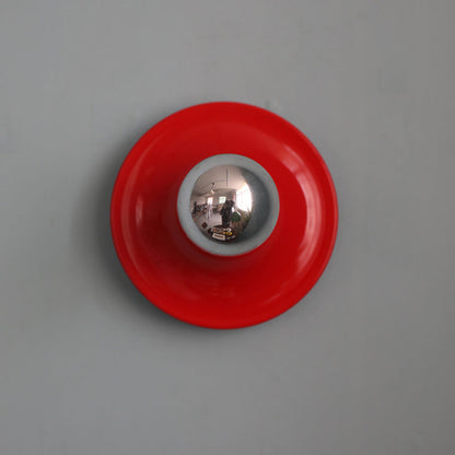 Contemporary Scandinavian Iron Geometric Circle 1-Light Wall Sconce Lamp For Living Room