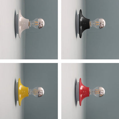 Contemporary Scandinavian Iron Geometric Circle 1-Light Wall Sconce Lamp For Living Room