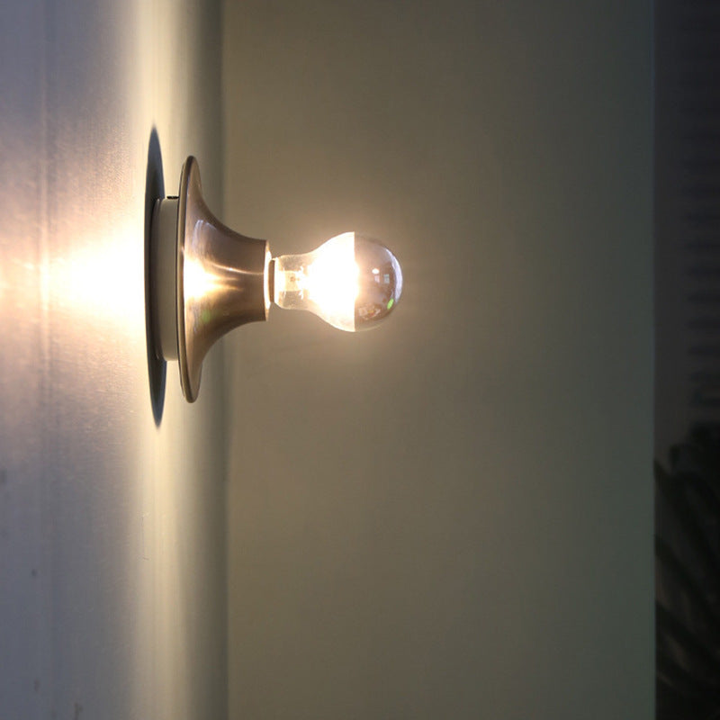 Contemporary Scandinavian Iron Geometric Circle 1-Light Wall Sconce Lamp For Living Room