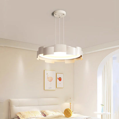 Contemporary Simplicity Round Iron Acrylic LED Pendant Light For Bedroom