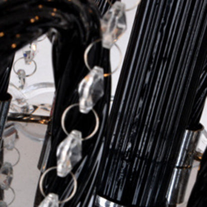 Traditional French Hardware Frame Crystal Glass Candelabra 12-Light Chandelier For Living Room