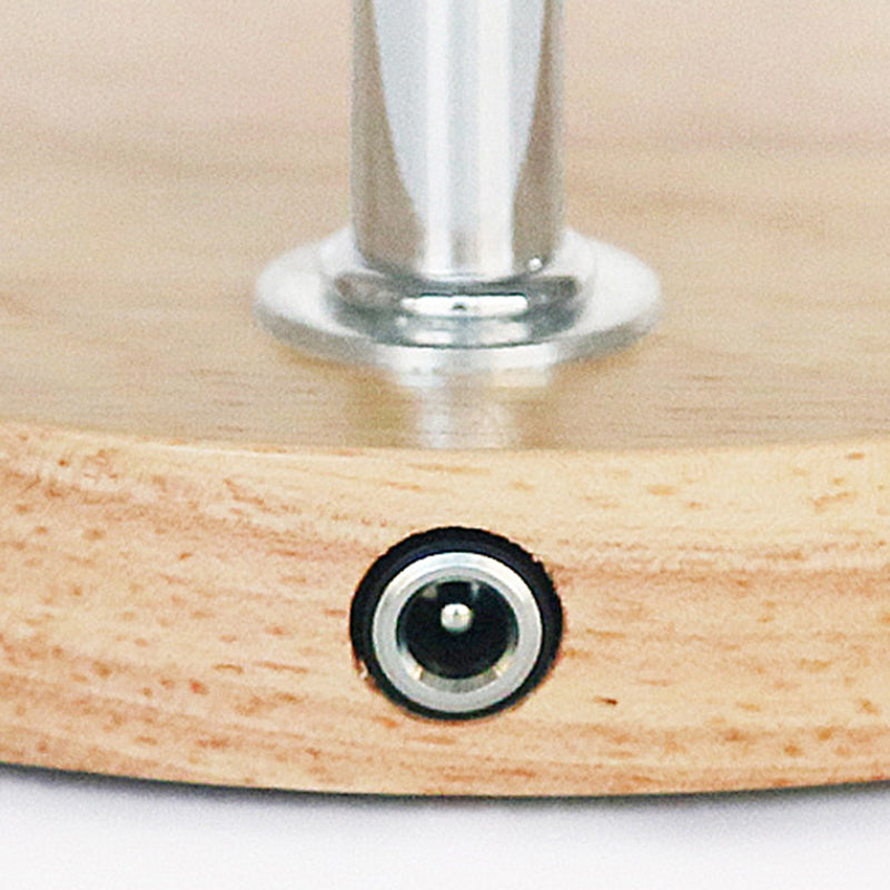 Contemporary Simplicity Rubber Wood Iron Magnetic Levitation LED Table Lamp For Study