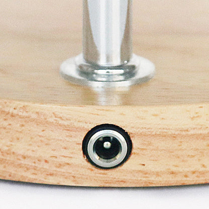 Contemporary Simplicity Rubber Wood Iron Magnetic Levitation LED Table Lamp For Study