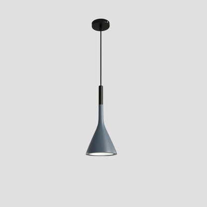 Contemporary Nordic Hardware Resin Conical Shade 1-Light Pendant Light For Living Room
