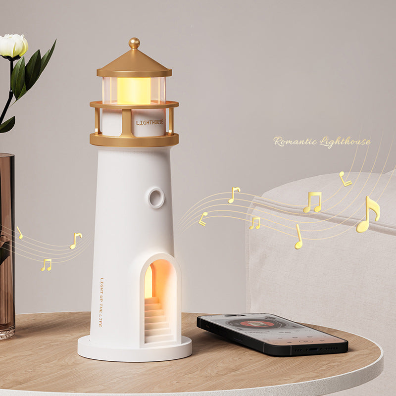 Contemporary Creative ABS Moonlight Lighthouse LED Projector Lamp Table Lamp For Bedroom