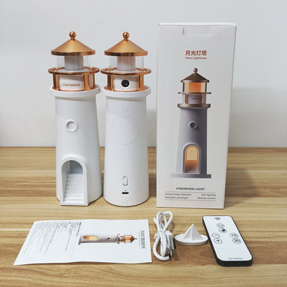 Contemporary Creative ABS Moonlight Lighthouse LED Projector Lamp Table Lamp For Bedroom