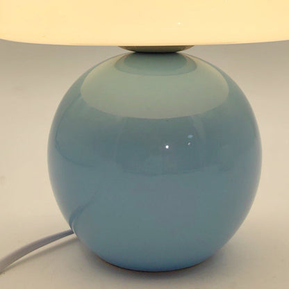Contemporary Nordic Glass Ceramic Mushroom 1-Light Table Lamp For Study