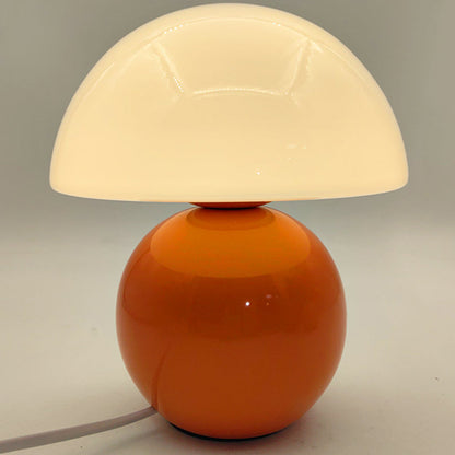 Contemporary Nordic Glass Ceramic Mushroom 1-Light Table Lamp For Study