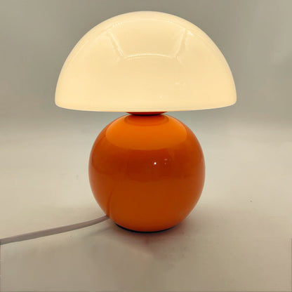 Contemporary Nordic Glass Ceramic Mushroom 1-Light Table Lamp For Study