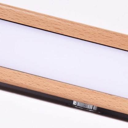 مصباح حائط دوار LED طويل من الألومنيوم بحبيبات خشبية بسيطة وحديثة لغرفة النوم 