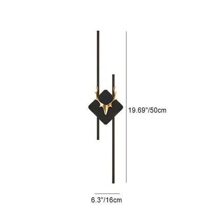 Modern Luxury Antler Aluminum Acrylic Long Strip LED Wall Sconce Lamp For Bedroom