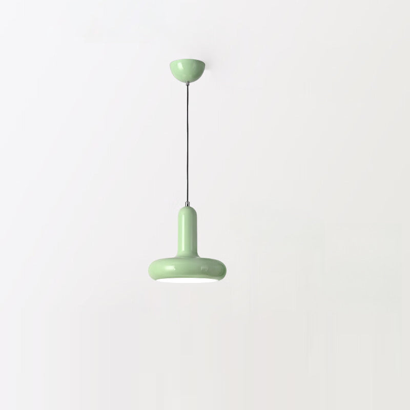 Contemporary Nordic Iron Geometric Disc 1-Light Pendant Light For Living Room