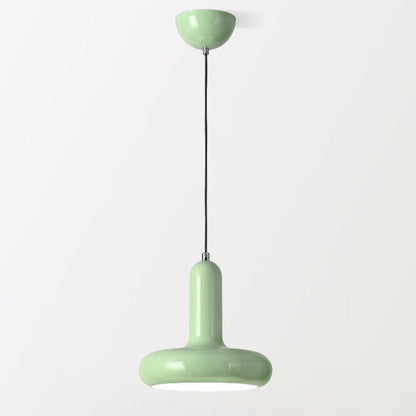 Contemporary Nordic Iron Geometric Disc 1-Light Pendant Light For Living Room