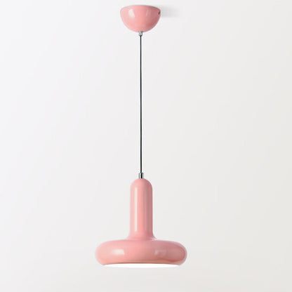 Contemporary Nordic Iron Geometric Disc 1-Light Pendant Light For Living Room