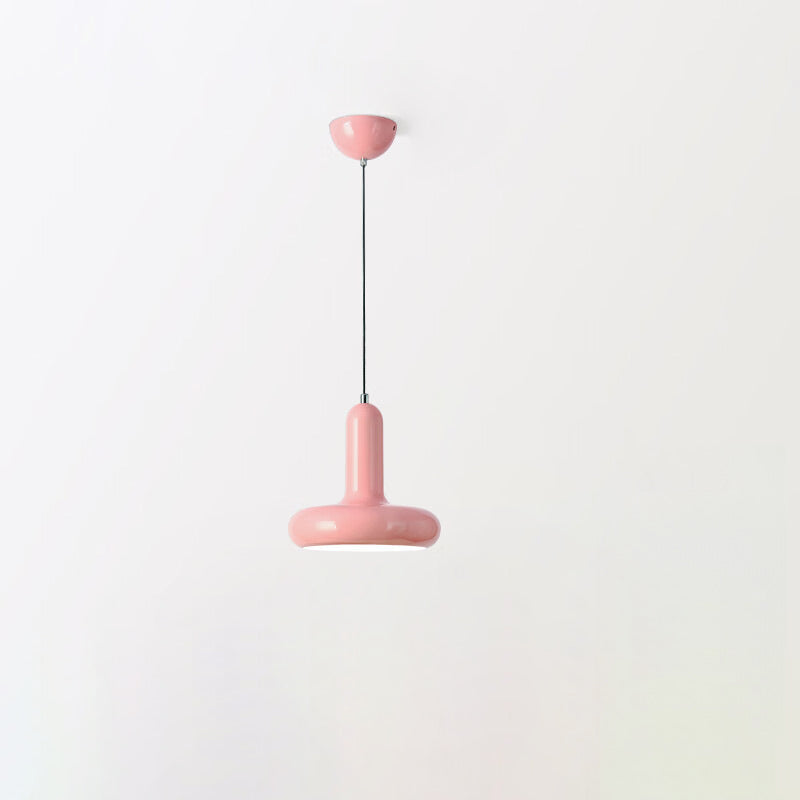 Contemporary Nordic Iron Geometric Disc 1-Light Pendant Light For Living Room