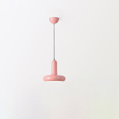 Contemporary Nordic Iron Geometric Disc 1-Light Pendant Light For Living Room