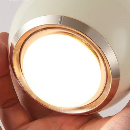 Contemporary Scandinavian Aluminum Spherical Acrylic LED Pendant Light For Living Room
