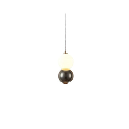 Contemporary Scandinavian Aluminum Spherical Acrylic LED Pendant Light For Living Room