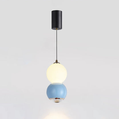 Contemporary Scandinavian Aluminum Spherical Acrylic LED Pendant Light For Living Room
