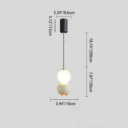 Contemporary Scandinavian Aluminum Spherical Acrylic LED Pendant Light For Living Room