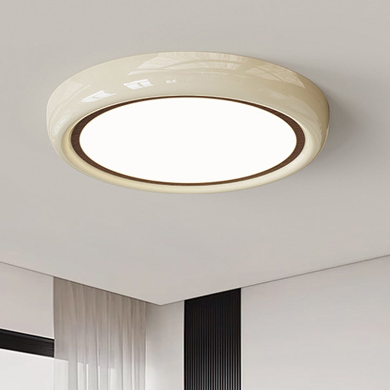 مصباح سقف LED دائري هندسي من الأكريليك بتصميم عصري بسيط لغرفة النوم