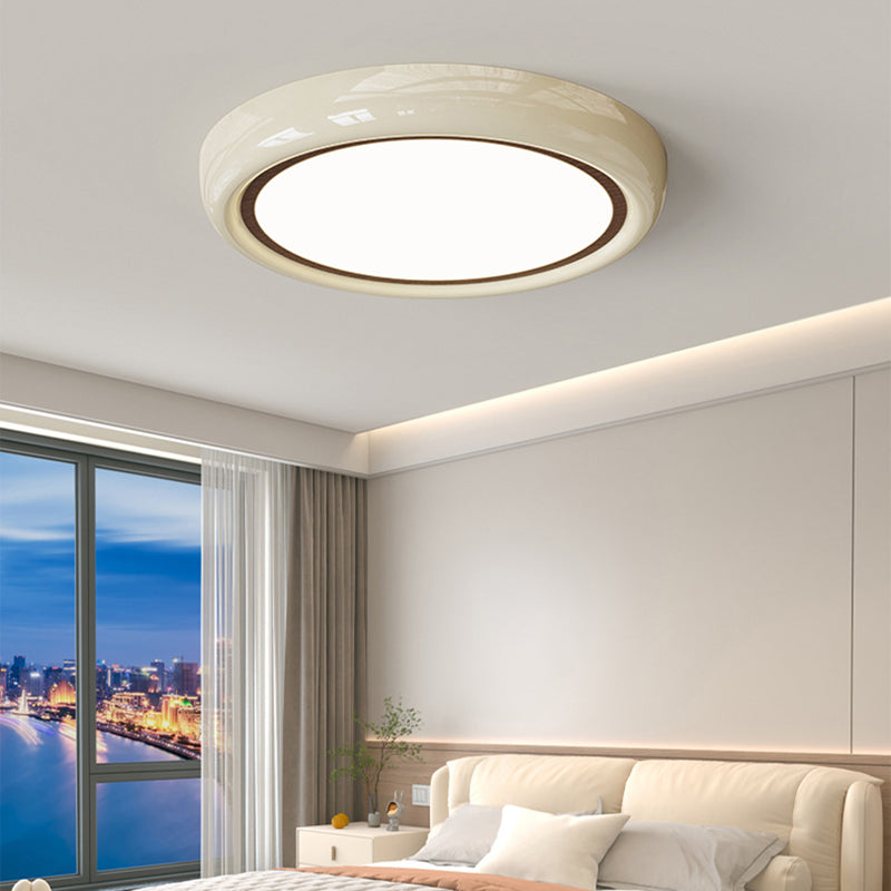 مصباح سقف LED دائري هندسي من الأكريليك بتصميم عصري بسيط لغرفة النوم